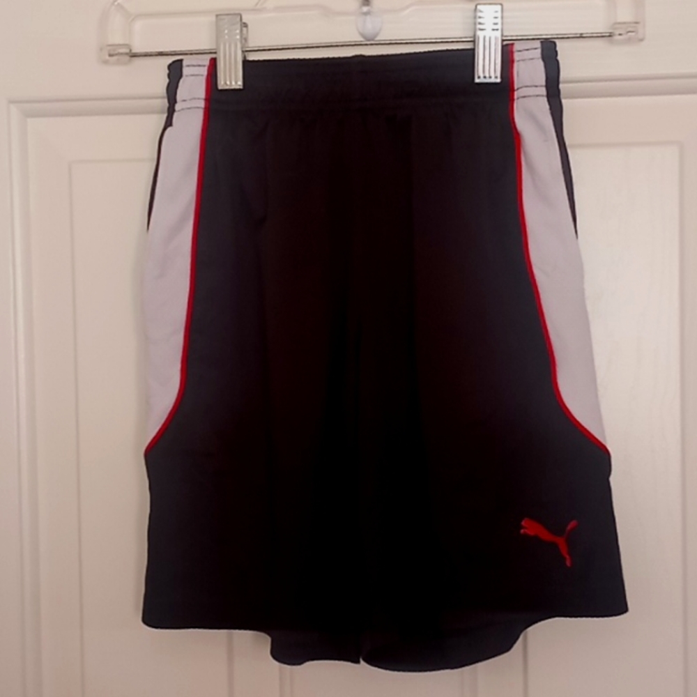 Puma Boys Shorts, Size XS, Color Black and White